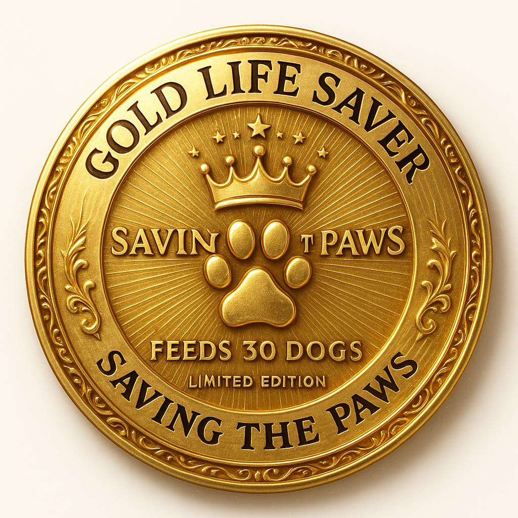 GOLD LIFE SAVER BADGE - FEEDS 60 DOGS