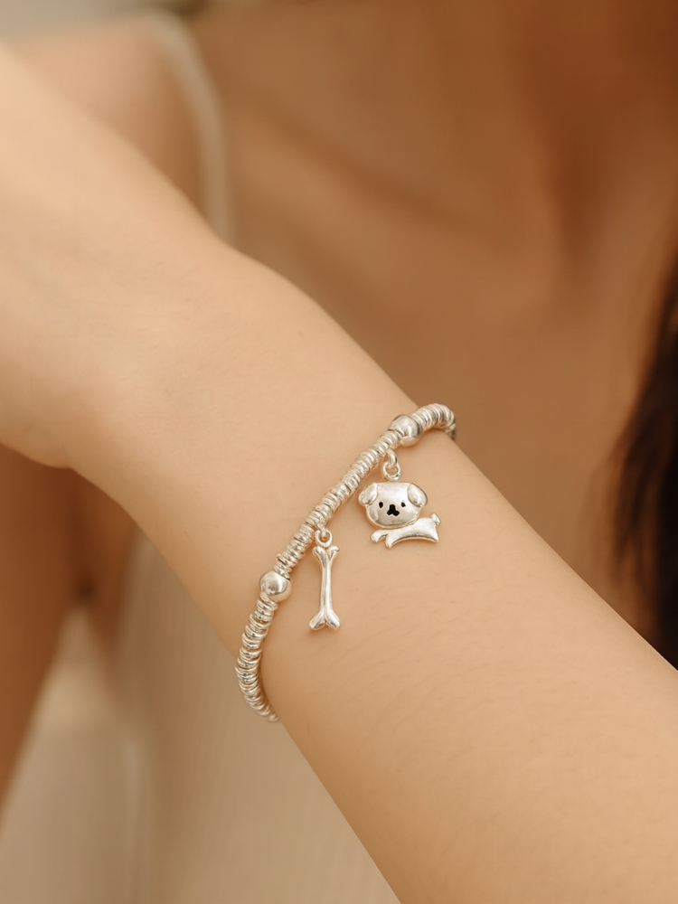 Puppy Charm Silver Bracelet VIP