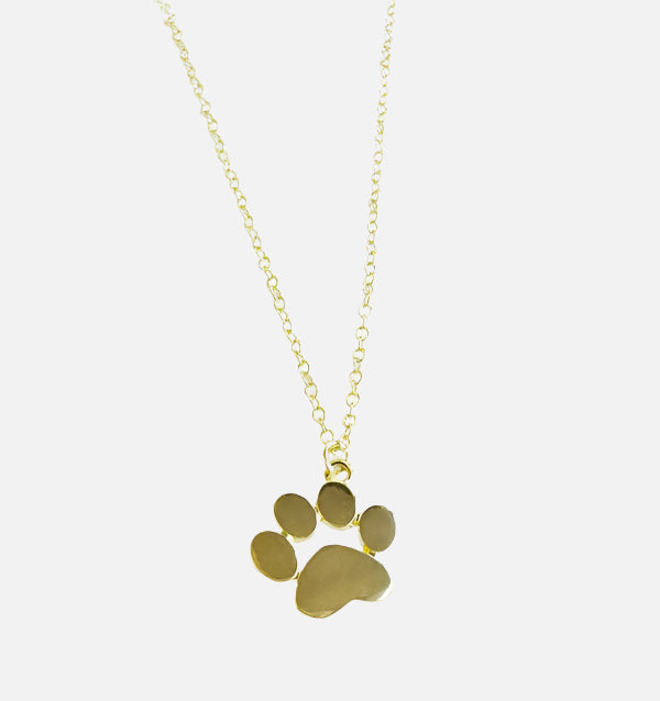 Gold-Plated Necklace with Paw Charm VIP