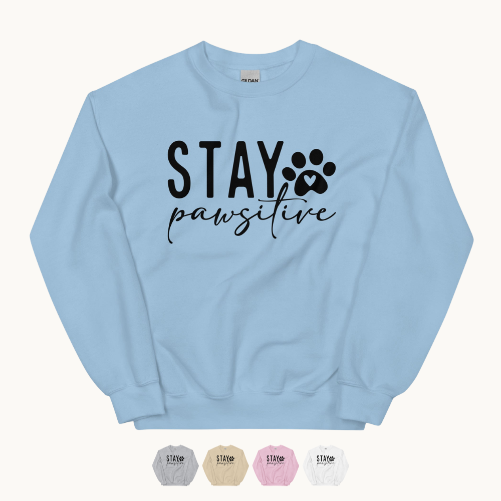 Stay Pawsitive Sweatshirt for Dog Lovers