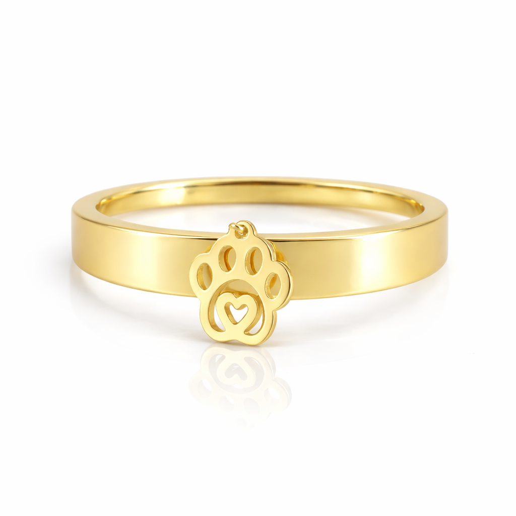 Heart Inside Paw Ring
