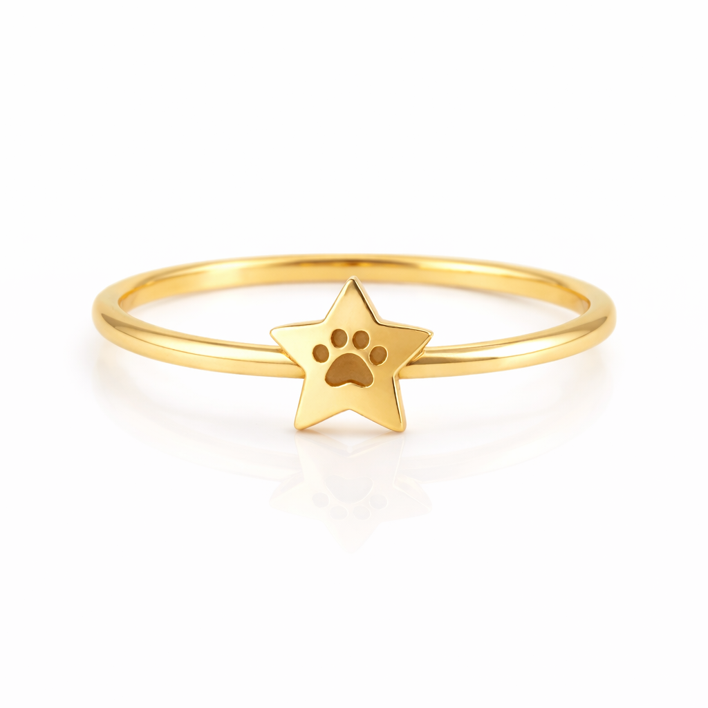 Dog Paw Print Ring