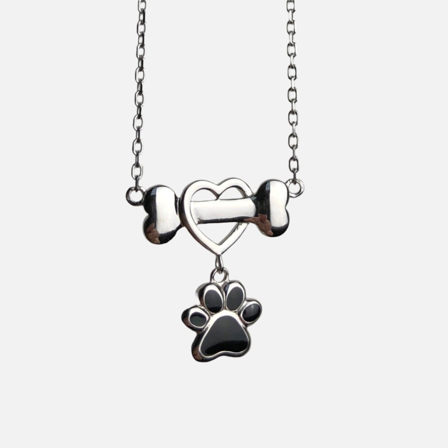 Dainty Dog Paw Necklace in Stainless Steel VIP