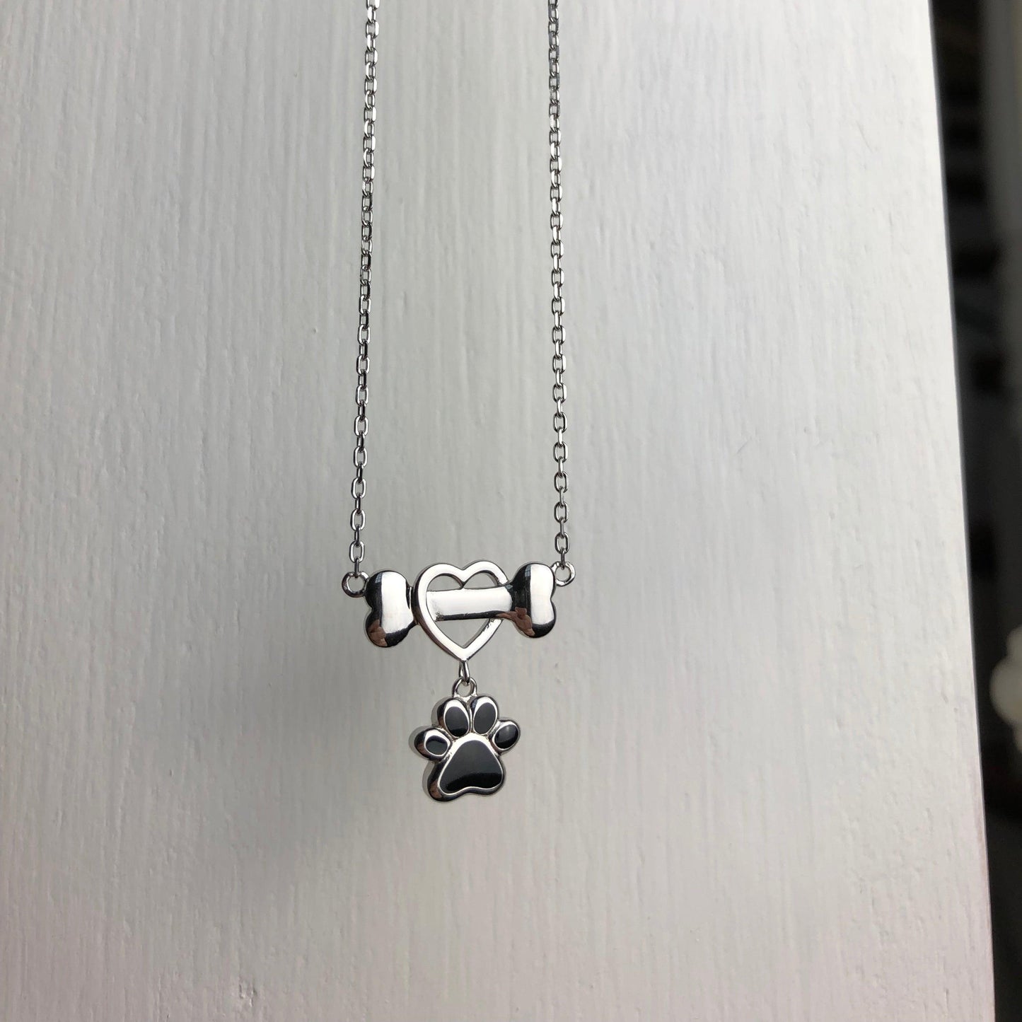 Dainty Dog Paw Necklace in Stainless Steel VIP