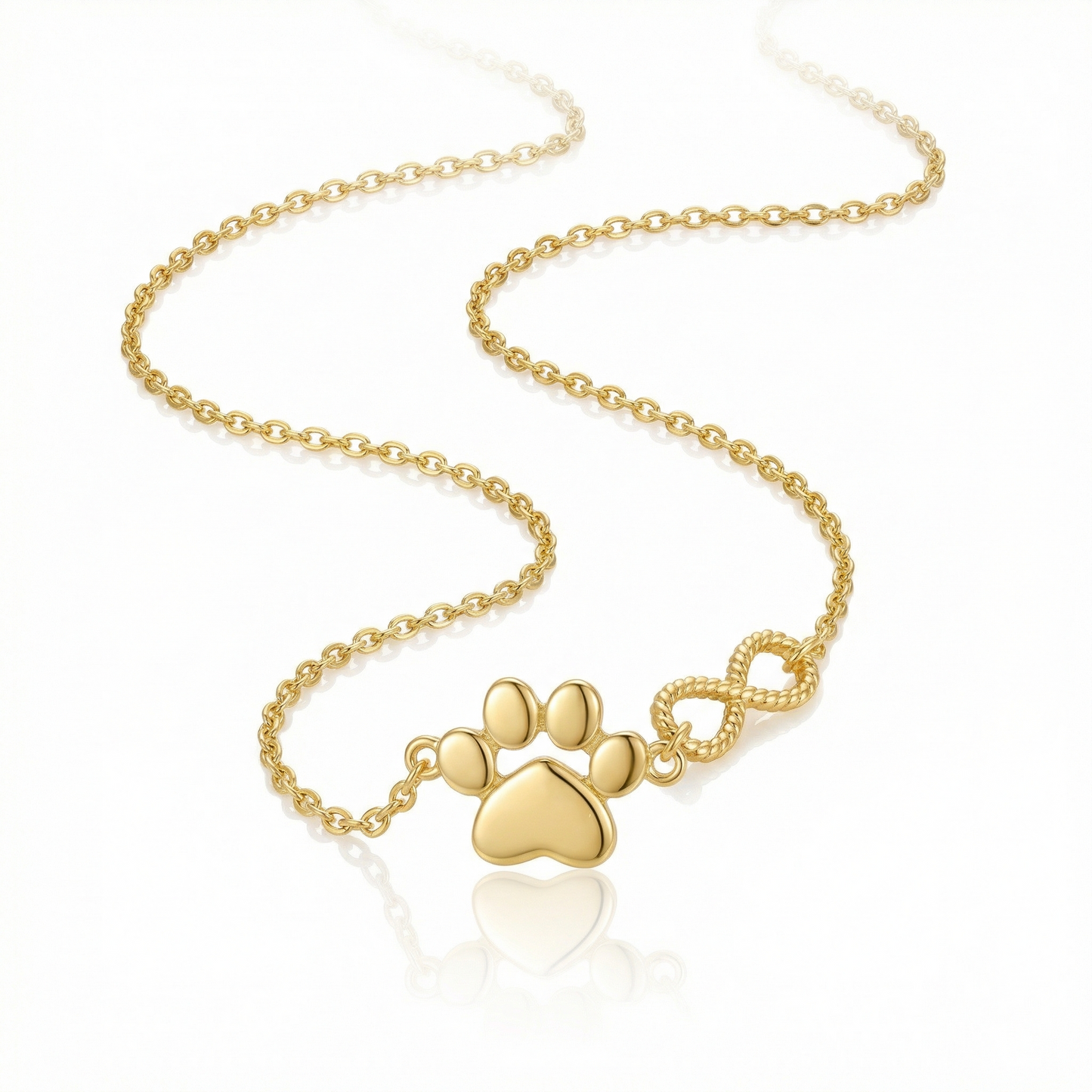 Infinity Paw Necklace