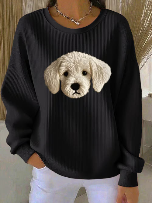 Dog Print Casual Top