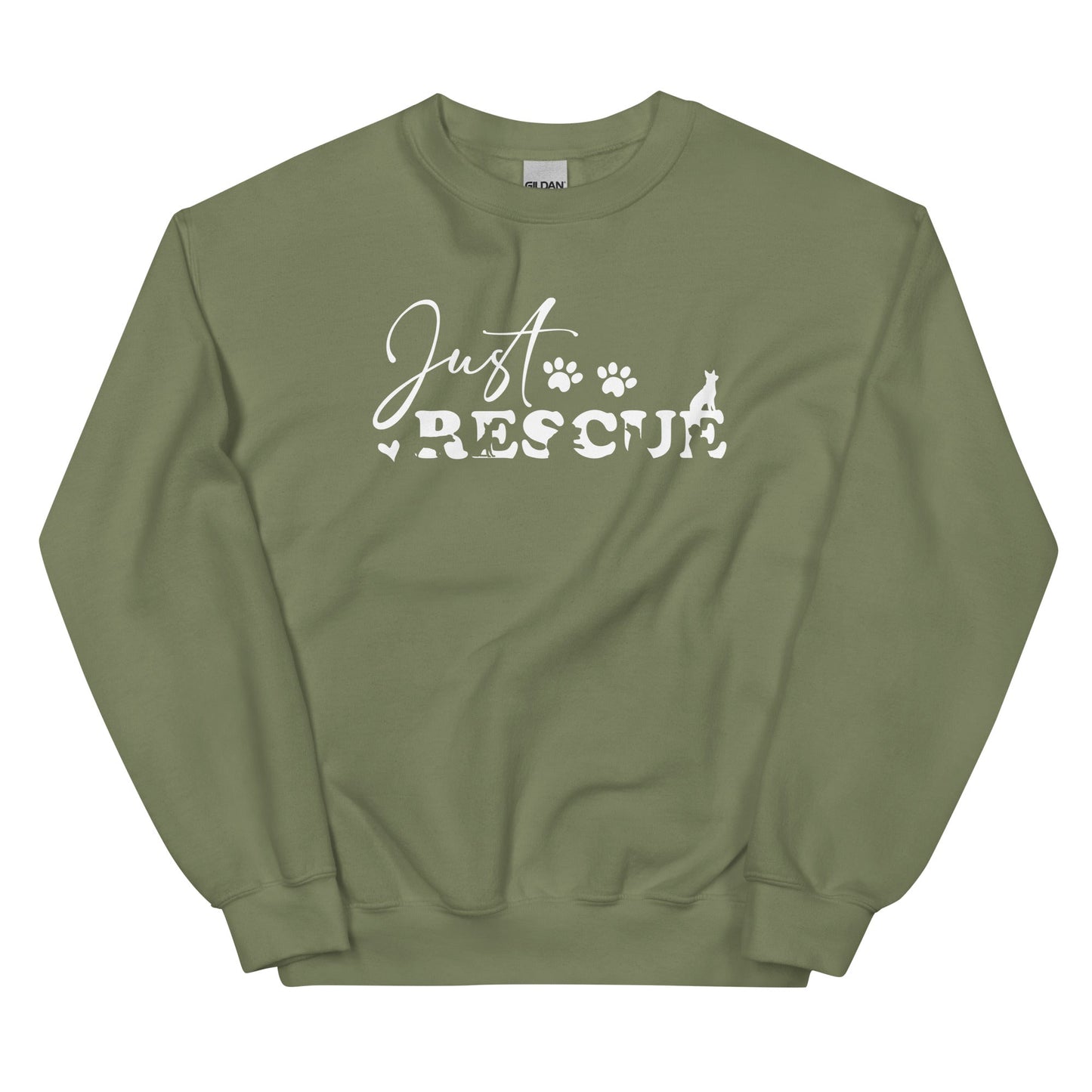 Just Rescue Sweatshirt - Cozy Rescue Dog Lover Pullover