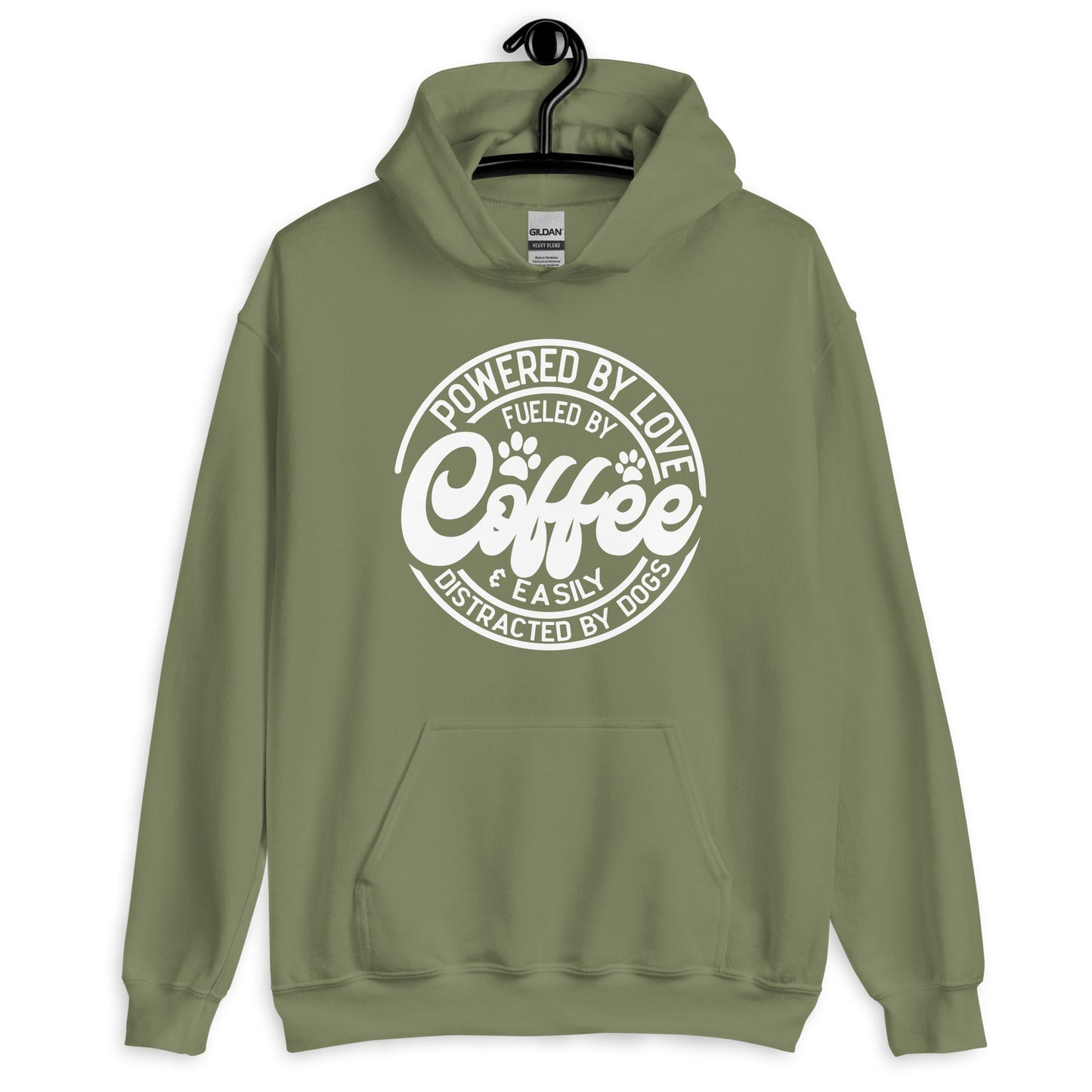 Powered by love & Easily Distracted By Dogs Hoodie