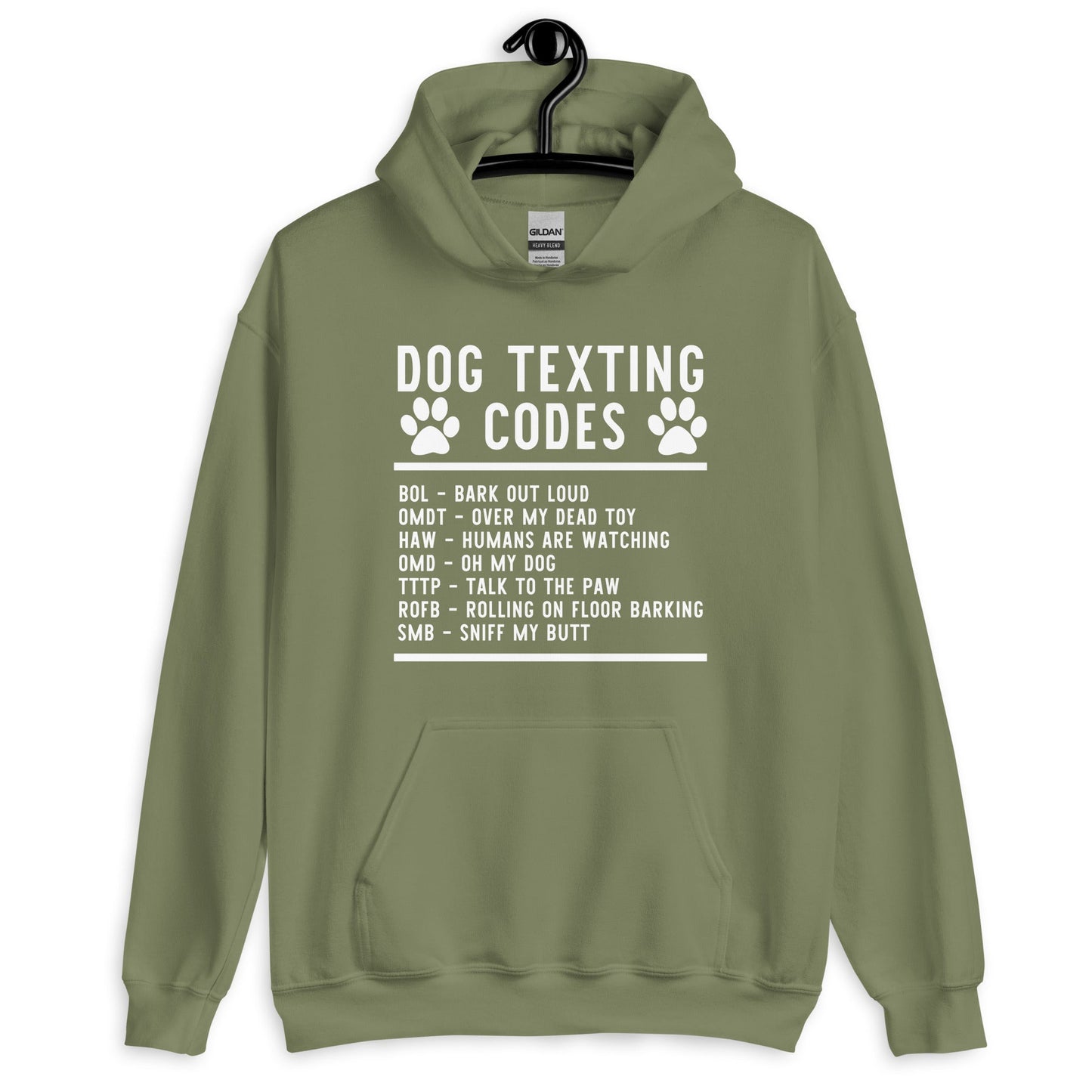 Dog Texting Codes Unisex Hoodie