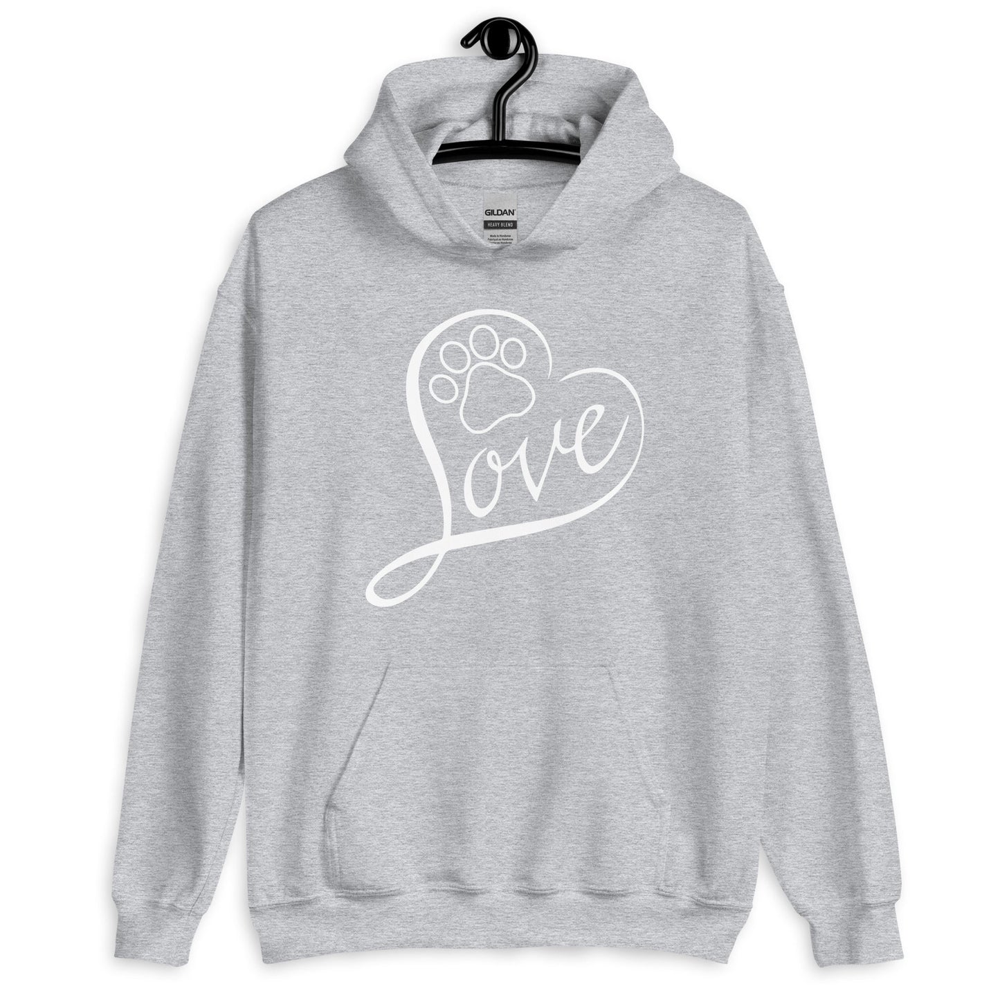 Love Dog Paw Print Hoodie