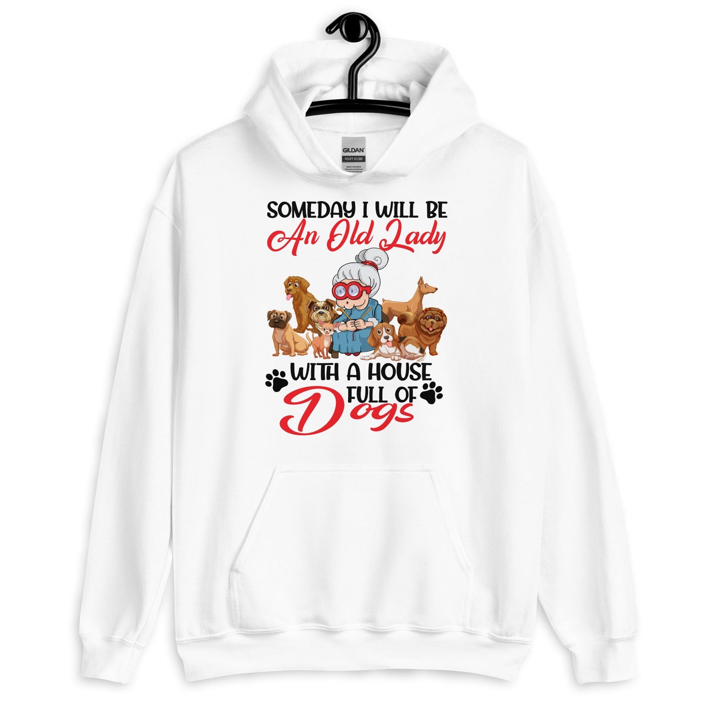 Will be an Old Lady With a House Full of Dogs Hoodie