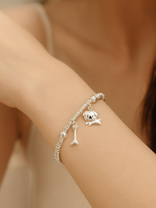 Puppy Charm Silver Bracelet VIP