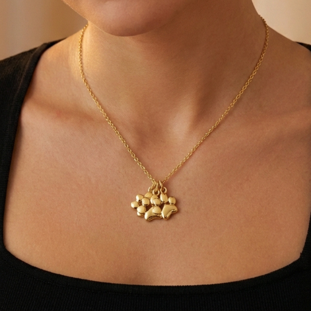 Triple Paw Necklace