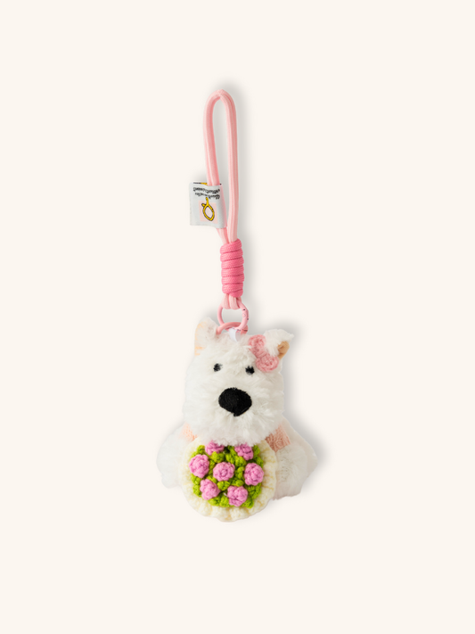 Blush Blossom Pup Charm