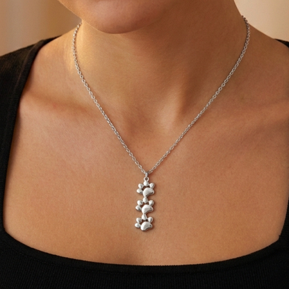 Triple Stack Paw Necklace