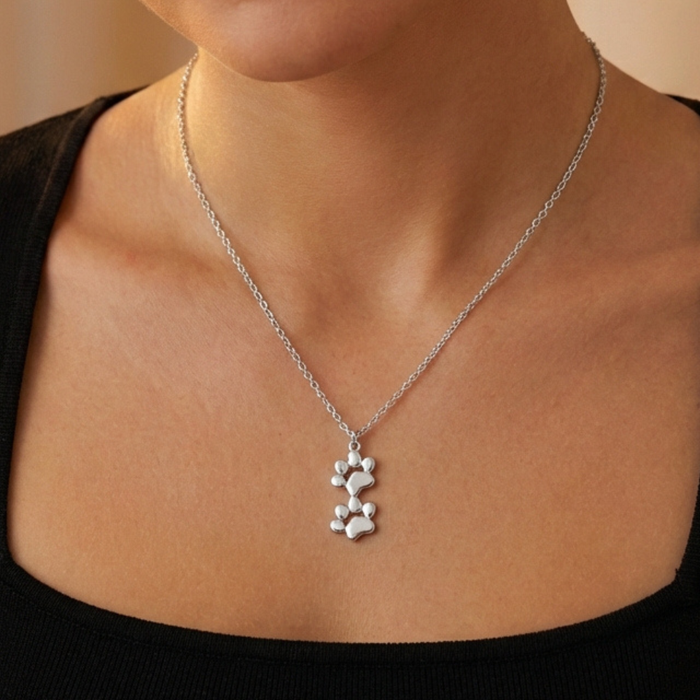 Double Stack Paw Necklace