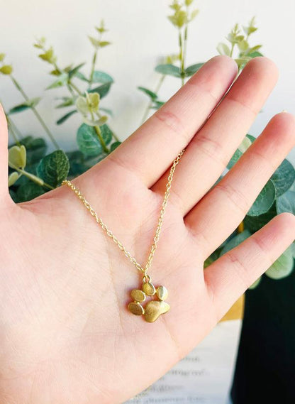 Gold-Plated Necklace with Paw Charm VIP
