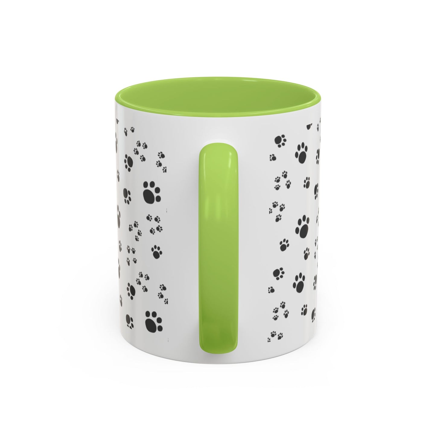 Paw Print Photo Accent Coffee Mug — Personalized Dog Portrait Mug