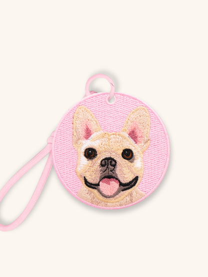 French Bulldog Blossom Embroidered Charm
