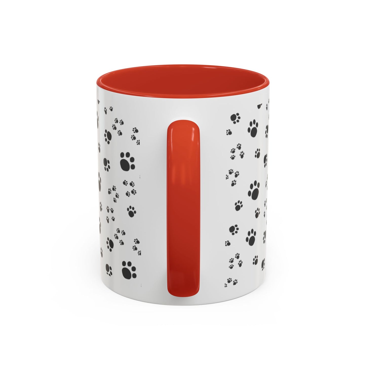Paw Print Photo Accent Coffee Mug — Personalized Dog Portrait Mug