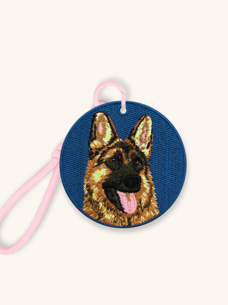 German Shepherd Guardian Embroidered Charm