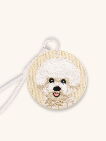 Bichon Cloud Embroidered Charm
