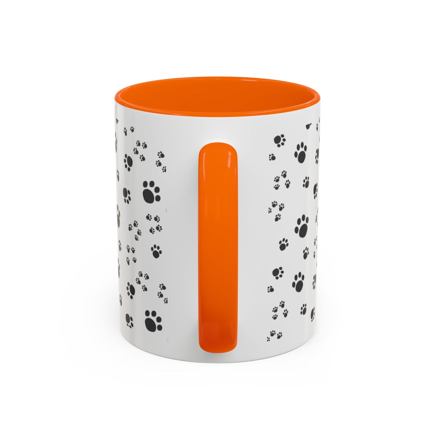 Paw Print Photo Accent Coffee Mug — Personalized Dog Portrait Mug