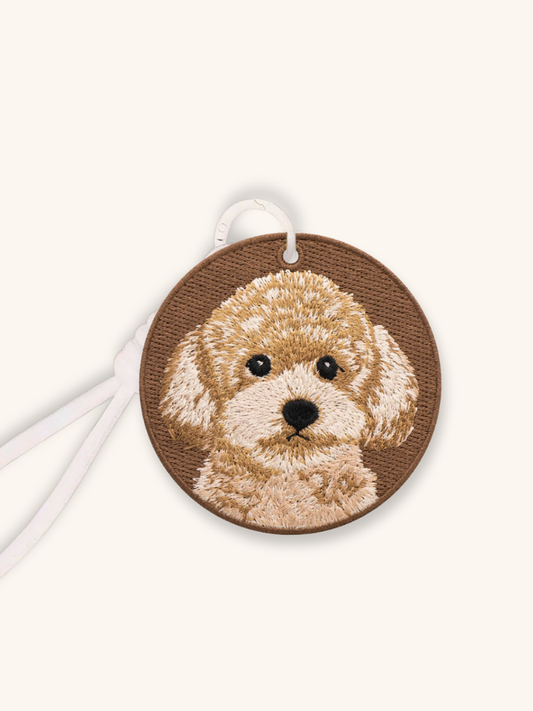 Toy Poodle Honey Embroidered Charm