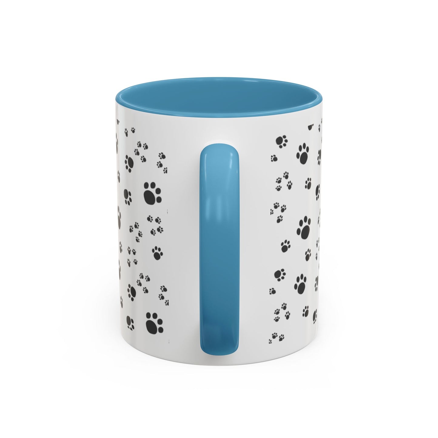 Paw Print Photo Accent Coffee Mug — Personalized Dog Portrait Mug