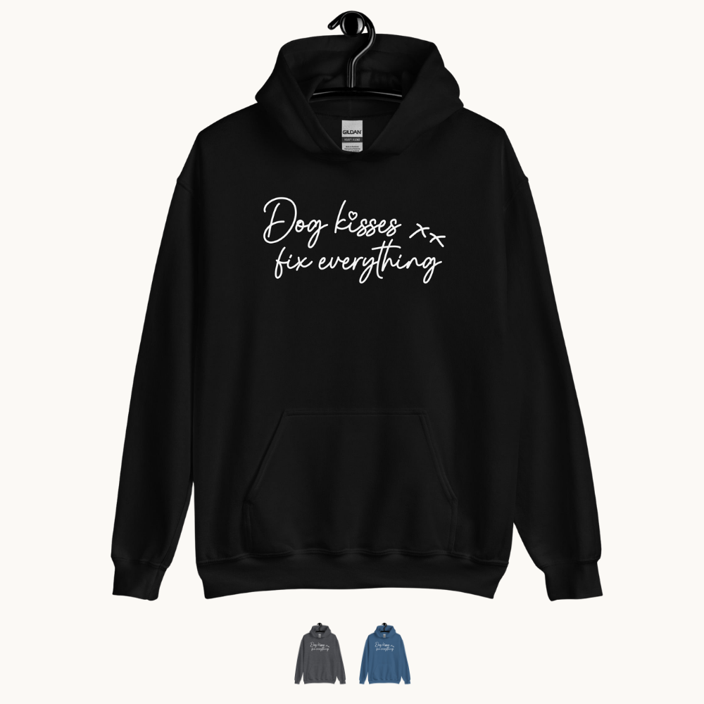 Dog Kisses Fix Everything Unisex Hoodie
