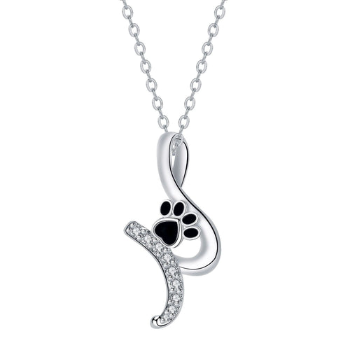Cute Paw Print Pendant Necklace