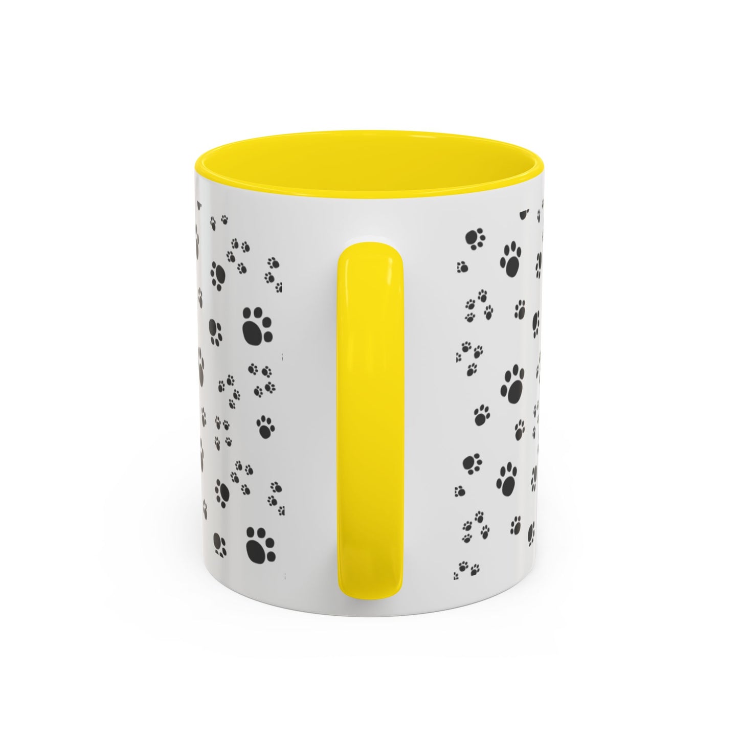 Paw Print Photo Accent Coffee Mug — Personalized Dog Portrait Mug