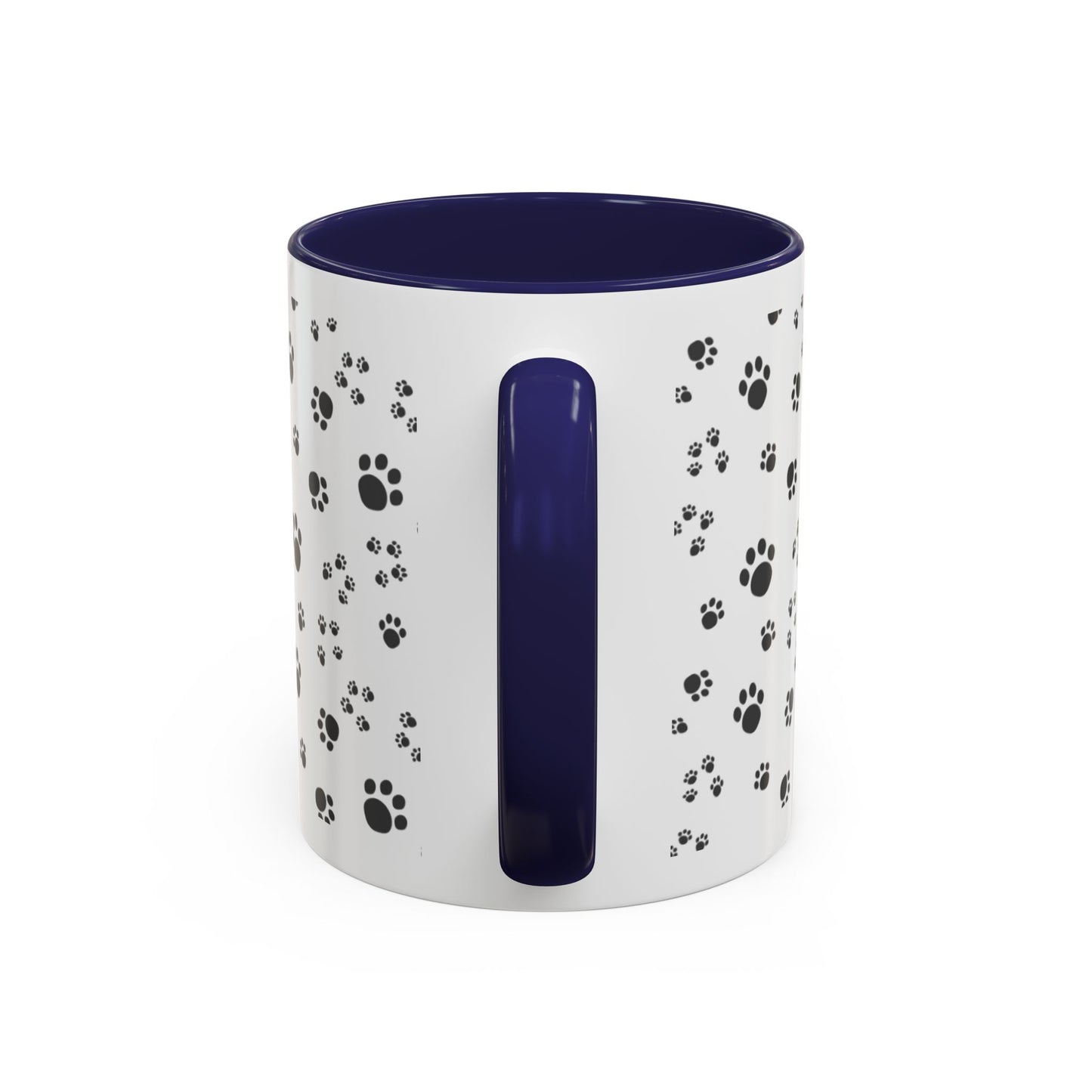 Paw Print Photo Accent Coffee Mug — Personalized Dog Portrait Mug