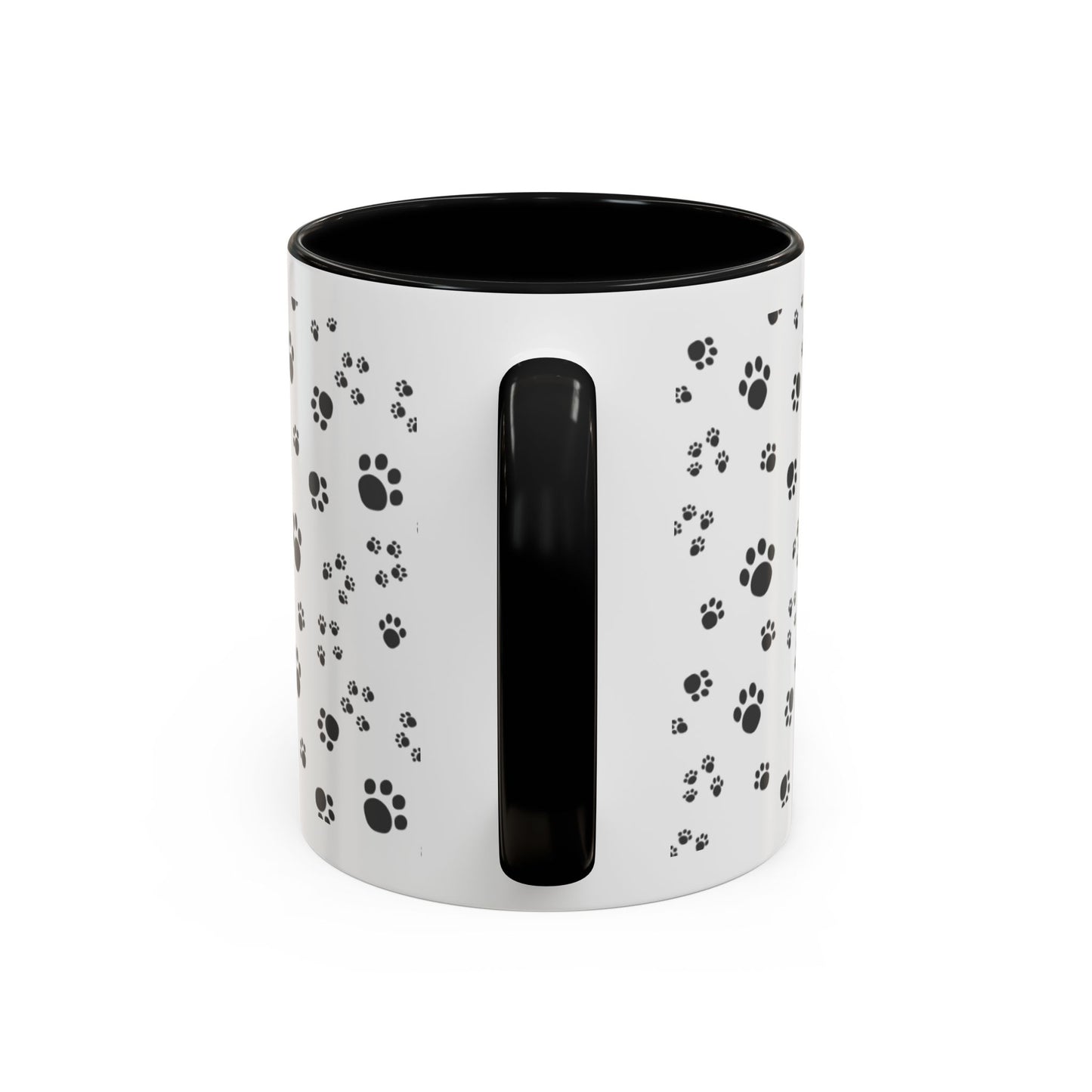 Paw Print Photo Accent Coffee Mug — Personalized Dog Portrait Mug