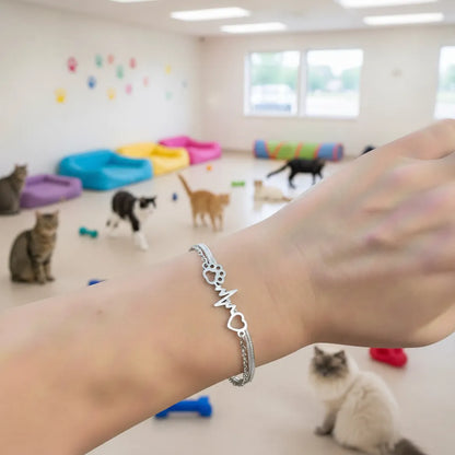 Cat Free Heartbeat Love Bracelet