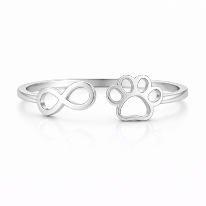 Infinity Paw Adjustable Ring