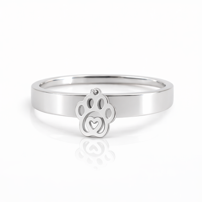 Heart Inside Paw Ring