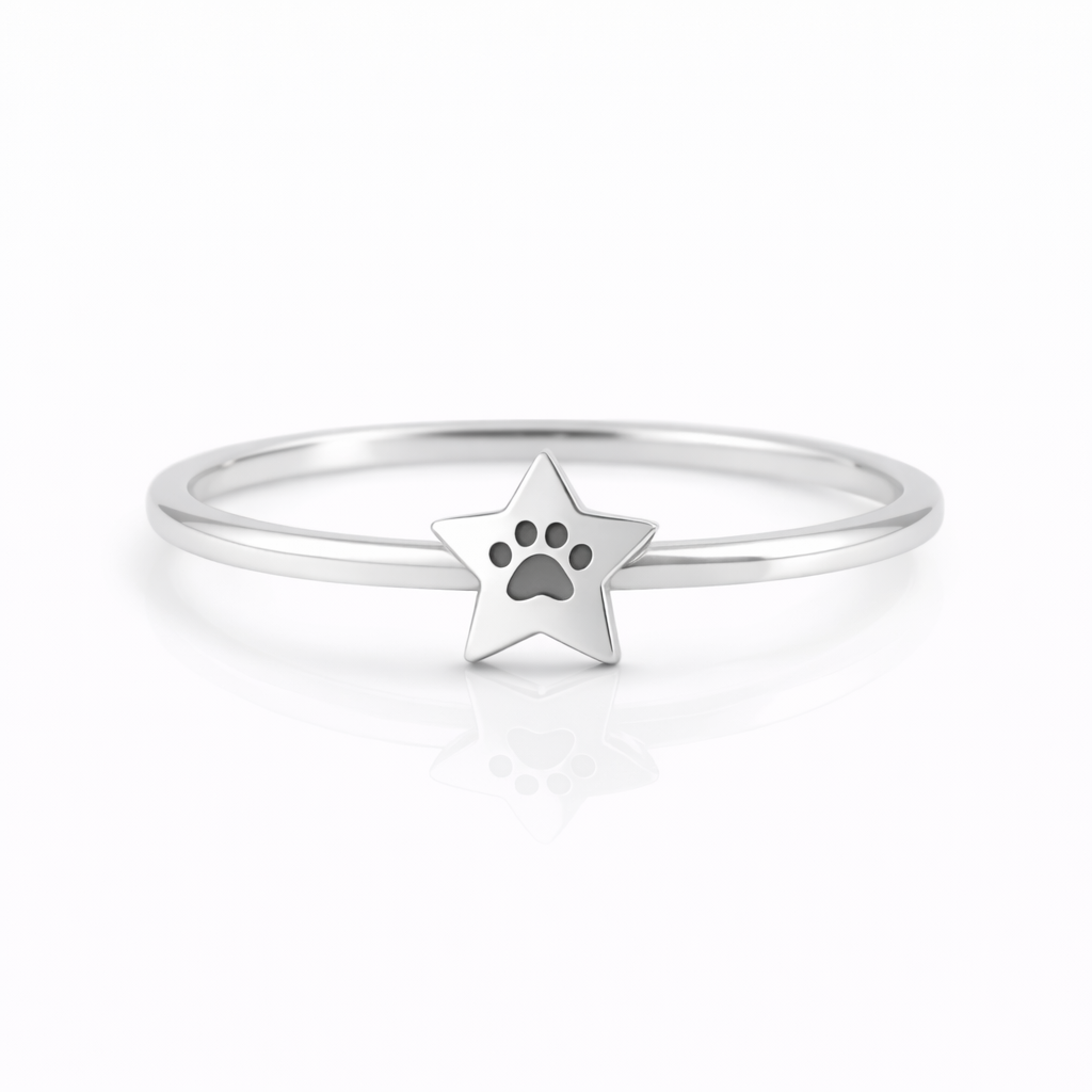 Dog Paw Print Ring