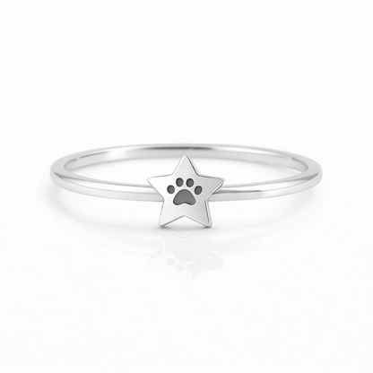 Dog Paw Print Ring