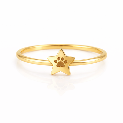 Dog Paw Print Ring