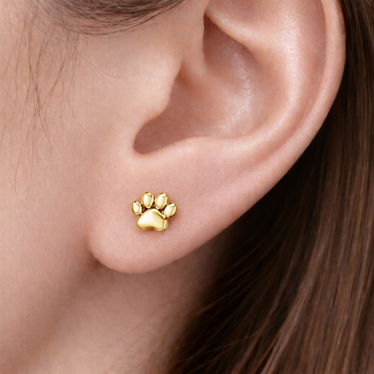 Dog Paw Print Earrings