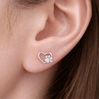 Cute Jewelry Dog Footprint Heart