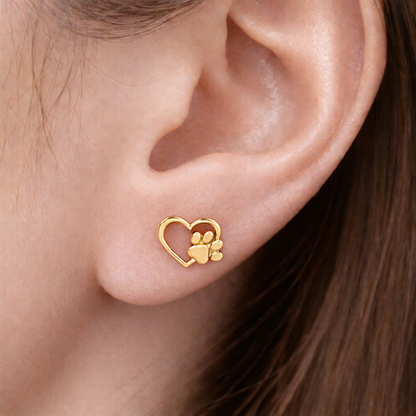 Cute Jewelry Dog Footprint Heart