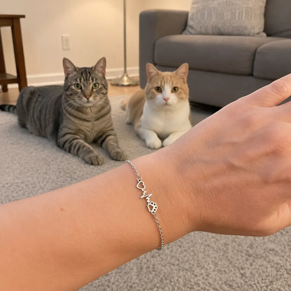 Cat Free Lifeline Heart Bracelet
