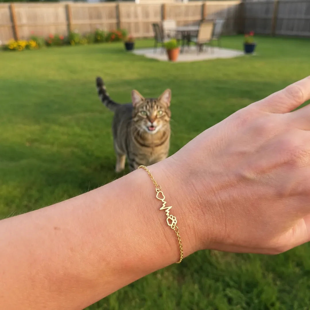 Cat Free Lifeline Heart Bracelet