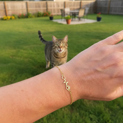 Cat Free Lifeline Heart Bracelet