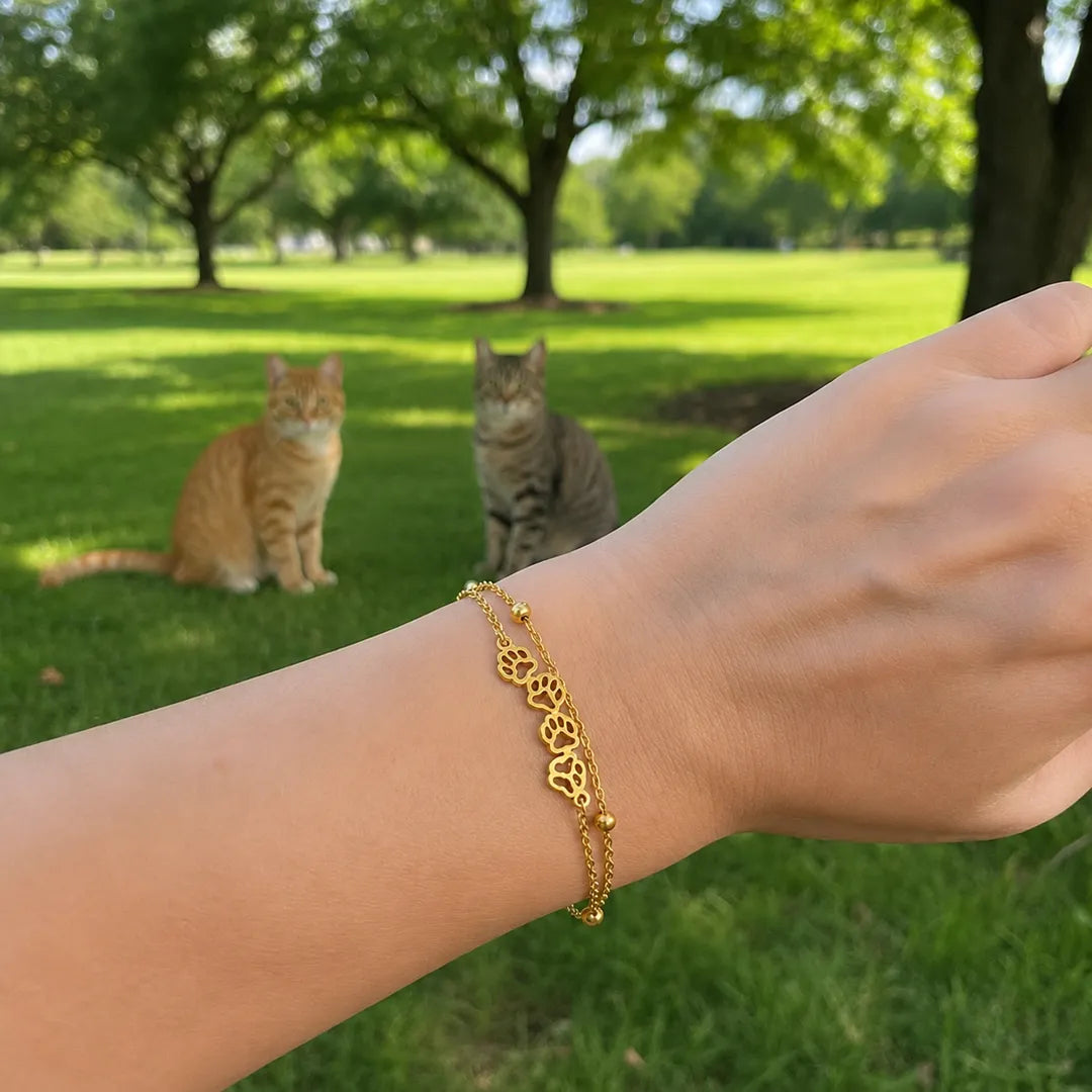 Cat Free Layered Bond Bracelet