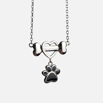 Dainty Dog Paw Necklace in Stainless Steel VIP