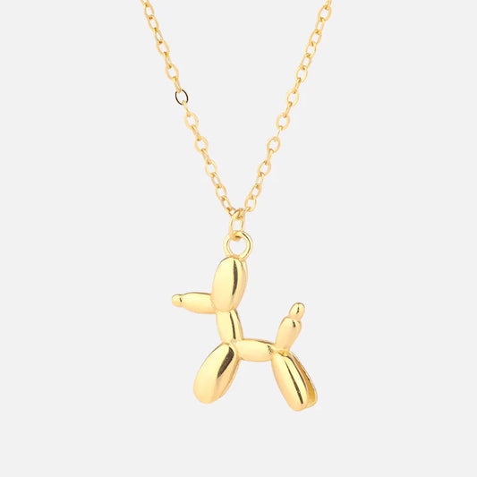Gold-Tone Balloon Dog Pendant Necklace VIP