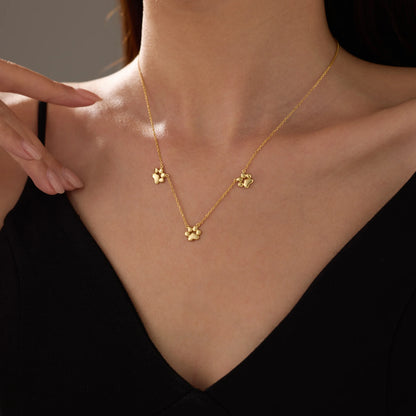 Trinity Paw Necklace